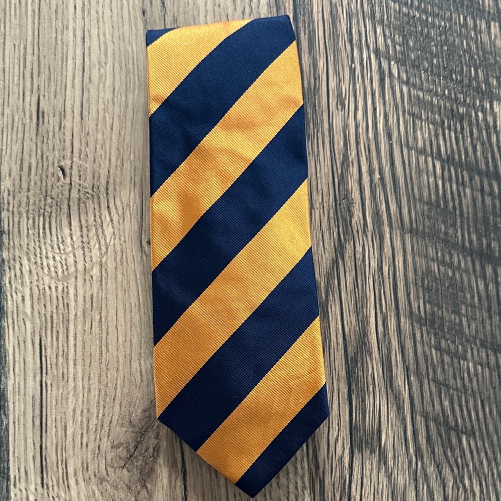 Lands' End Bold Navy and Gold Tie